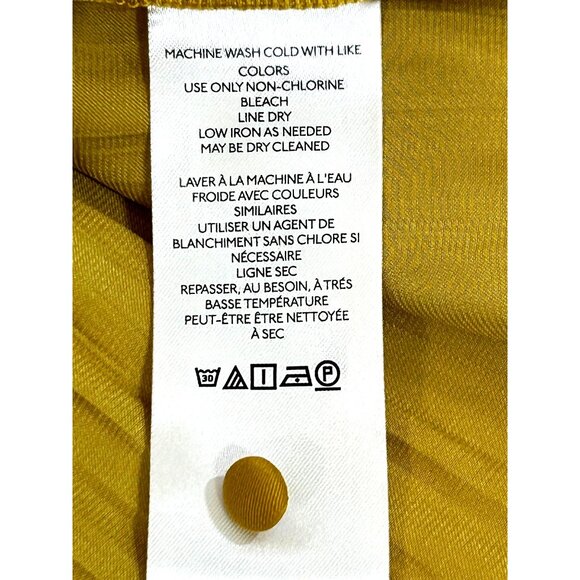 Anthropologie Top M Honey Yellow Tiered Sleeveless Ruffles Boho Keyhole A-Line - Picture 14 of 15